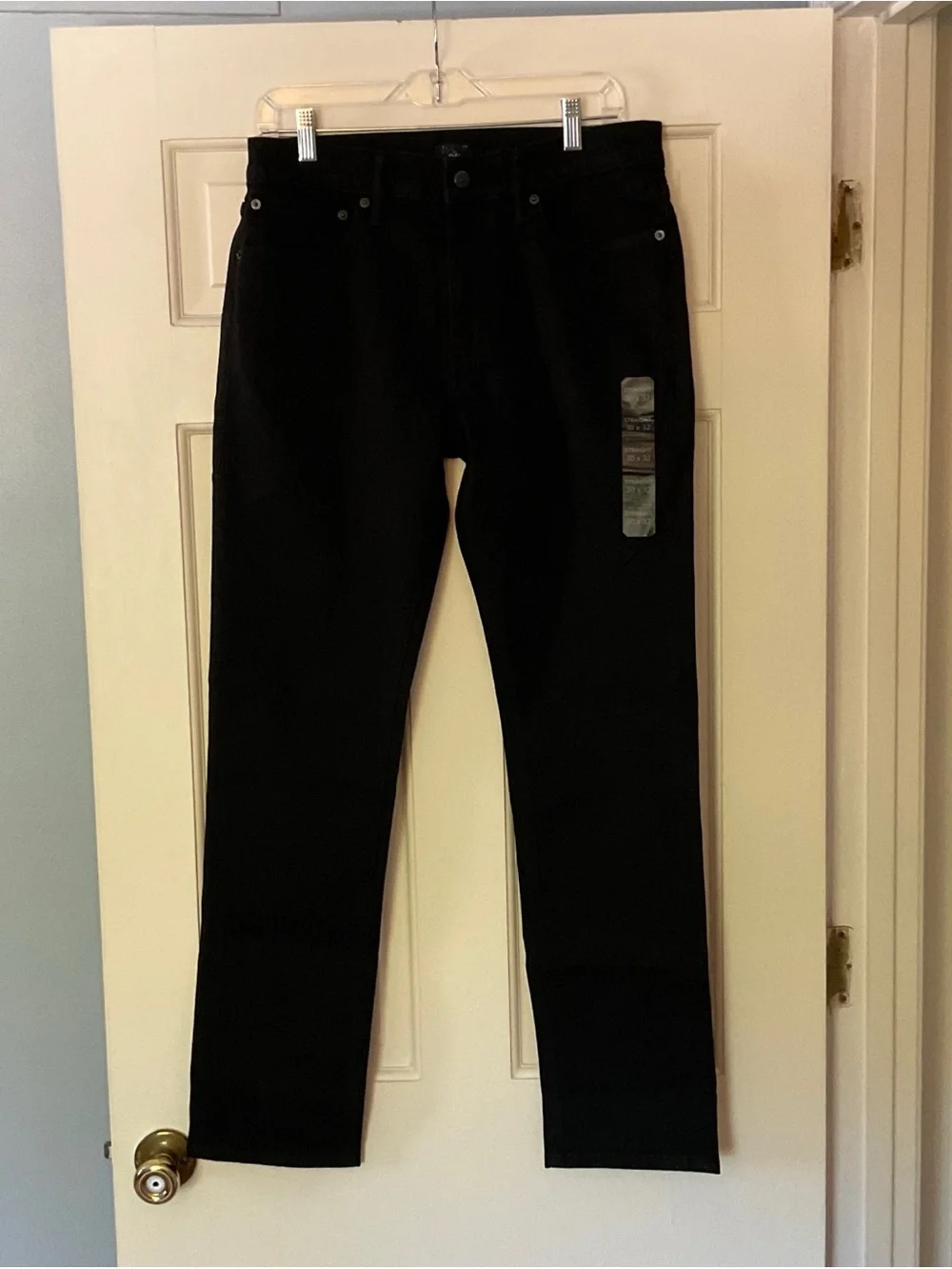 J.Crew Straight-fit jean in in‎ signature flex Dark Shadow Black Men’s 30x32 NWT